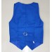 BO0692 ชุดสูทเด็กผู้ชายออกงาน เสื้อคลุมสูทแขนยาว กั๊ก และกางเกงขายาว สีน้ำเงิน (3ชิ้น)