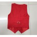 BO0693 ชุดสูทเด็กผู้ชายออกงาน เสื้อคลุมสูทแขนยาว กั๊ก และกางเกงขายาว สีแดงสด (3ชิ้น)
