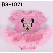 BS1071 ชุดบอดี้สูทแฟนซี เด็กผู้หญิง ลายมินนี่ เมาส์ กระโปรงฟูฟ่องสีชมพู ขนาด Large