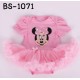 BS1071 ชุดบอดี้สูทแฟนซี เด็กผู้หญิง ลายมินนี่ เมาส์ กระโปรงฟูฟ่องสีชมพู ขนาด Large