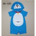 BS1231 ชุดบอดี้สูทแฟนซีเด็ก แขนสั้น พร้อมฮู้ด ลายโดเรม่อน (Doraemon) สีน้ำเงิน 