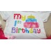 BS1234 ชุดบอดี้สูทแฟนซี เด็กผู้หญิงครบเซ็ท ลาย my 1st. Birthday + ผ้าคาดผม + ถุงขา + รองเท้า (4ชิ้น) S/M