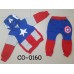 CO0160 ชุดเสื้อกันหนาวเด็ก แขนยาวซิปหน้าพร้อมฮู้ด และกางเกงขายาว ลายซุปเปอร์ฮีโร่ กัปตันอเมริกา (2ชิ้น)