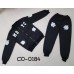 CO0184 ชุดวอร์มเด็กผู้ชาย เด็กโต เสื้อคลุมกันหนาวแขนยาวซิปหน้า ลายเสือ+ กางเกงวอร์ม สีดำ (2ชิ้น) S.150
