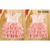 GI0066 ชุดเดรสเด็กผู้หญิง แขนระบาย กระโปรงเป็นชั้นๆ สีโอรส S.120