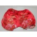 GI0156 ชุดจีนสาวหมวยกี่เพ้า + กางเกงขาจั๊ม ลายโบตั๋นสีแดง ฉลองตรุษจีน (2ชิ้น) 
