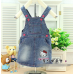 GI0611 เดรสเอี๊ยมยีนส์ เด็กผู้หญิง แต่งกระเป๋าที่อก ปักหน้าคิตตี้ สียีนส์ (ไม่รวมเสื้อตัวใน) S.80