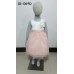GI0690 เดรสเด็กผู้หญิง ออกงานแขนกุด ช่วงบนผ้าสีขาว แต่งโบว์ 3 ชิ้น กระโปรงผ้าชีฟอง สีชมพู S.130