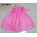 GI0694 เดรสเด็กผู้หญิง สายเดี่ยว สม๊อคอก แต่งโบว์ กระโปรงฟูฟ่อง สีชมพู S.100/110