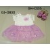 GI0830 ชุดเดรสสั้นเด็กผู้หญิงออกงาน ชุดราตรีเด็กเล็ก แขนสั้นแต่งลูกไม้สีขาว กระโปรงสีม่วง S.90