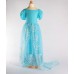 GI0867 ชุดเจ้าหญิงซินเดอเรลล่า Cinderella เชือกถักหลัง กระโปรงหางยาว สีฟ้า S.110/140