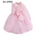 GI0903 ชุดราตรีเด็กผู้หญิงออกงาน แขนกุด ช่วงบนแต่งเลื่อม ติดกุหลาบที่บ่าข้างเดียว สีชมพู S.70