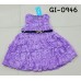 GI0946 เดรสเด็กผู้หญิงออกงานแขนกุด แต่งดอกกุหลาบซ้อนทั้งตัว สีม่วง พร้อมเข็มขัด (2ชิ้น) S.90