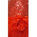 GI1013A ชุดราตรีเด็กผู้หญิงใส่ออกงานแขนกุดช่วงบนปักเลื่อม แต่งดอกไม้ที่เอว สีแดง (2ชิ้น) 