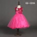 GI1014 ชุดราตรีเด็กผู้หญิงใส่ออกงานแขนกุดช่วงบนปักเลื่อม แต่งดอกไม้ที่เอว สีชมพูบานเย็น S.120/150