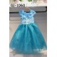 GI1060 ชุดเดรสเด็กผู้หญิงแฟนซี เจ้าหญิงซินเดอเรลล่า Cinderella แต่งผีเสื้อ สีฟ้า S.140