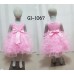 GI1067 ชุดราตรีเด็กผู้หญิงออกงานแขนกุดแต่งไข่มุก กระโปรงฟูฟ่องเป็นชั้นๆ สีชมพูn S.80