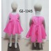 GI1145 ชุดเดรสเด็กผู้หญิง แขนกุด แต่งกระเป๋า สีชมพูบานเย็น