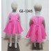 GI1145 ชุดเดรสเด็กผู้หญิง แขนกุด แต่งกระเป๋า สีชมพูบานเย็น S.120/130