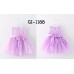 GI1188 ชุดเดรสเด็กผู้หญิงออกงาน แขนกุดลายดอกไม้ติดโบว์ สีม่วง S.90