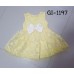 GI1197 ชุดเดรสเด็กผู้หญิง ออกงาน แขนกุด ติดโบว์สีครีม ปักลายดอกไม้ สีเหลือง.80