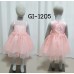 GI1205 ชุดราตรีเด็กผู้หญิง เด็กเล็ก แขนกุดแต่งไข่มุก สีโอรส S.90