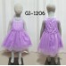 GI1206 ชุดราตรีเด็กผู้หญิง เด็กเล็ก แขนกุดแต่งไข่มุก สีม่วง S.100/110