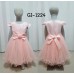 GI1224 ชุดราตรีเด็กผู้หญิงใส่ออกงาน เด็กโต แขนสั้น จับจีบแต่งคริสตัลสวยหรู สีโอรส S.150