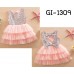 GI1309 เดรสเด็กผู้หญิงแขนกุด ช่วงบนแต่งเลื่อมสีเงิน กระโปรงเป็นชั้นๆ สีชมพู