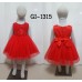 GI1315 ชุดราตรีเด็กผู้หญิง เด็กเล็ก ใส่ออกงาน แขนกุด สีแดง S.80