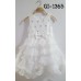 GI1365 ชุดราตรีเด็กผู้หญิงออกงาน แขนกุด ติดโบว์ กระโปรงระบายเป็นชั้นๆ สีขาว 
