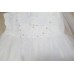 GI1390 ชุดราตรีเด็กโต เด็กผู้หญิง ออกงาน แขนกุด ช่วงบนแต่งลูกไม้ดอกไม้ผีเสื้อไข่มุก ติดดอกไม้ที่บ่าข้างเดียว สีขาว (3ชิ้น) 