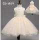 GI1459 ชุดราตรีเด็กผู้หญิงออกงานแขนกุด เว้าด้านหลัง สีแอปริคอต  (2ชิ้น) 