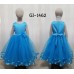 GI1462 ชุดราตรีเด็กผู้หญิง เด็กโต แขนกุดแบบเรียบหรู แต่งชายกระโปรงด้วยริบบิ้น สีฟ้า S.120