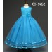 GI1462 ชุดราตรีเด็กผู้หญิง เด็กโต แขนกุดแบบเรียบหรู แต่งชายกระโปรงด้วยริบบิ้น สีฟ้า S.120