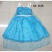 GI1516 ชุดเจ้าหญิงเด็ก สายเดี่ยวแต่งเลื่อมที่อก สีฟ้า S.100/120