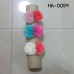 ha0059 ยางรัดผมติดดอกไม้ 2 ดอก 2 สี สีส้มขาว