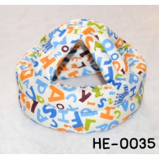 HE0035 หมวกกันน็อคเด็ก หมวกกันกระแทกเด็ก สีขาวลาย A-Z หลากสี (40-53cm)
