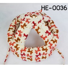 HE0036 หมวกกันน็อคเด็ก หมวกกันกระแทกเด็ก สีครีมลายกวางมูสแดง (40-53cm)