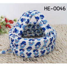 HE0046 หมวกกันน๊อคเด็ก หมวกกันกระแทกเด็ก สีครีมลายมิกกี้ฟ้าน้ำเงิน (40-53cm)