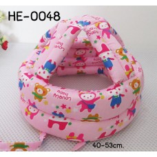 HE0048 หมวกกันน๊อคเด็ก หมวกกันกระแทกเด็ก สีชมพูลายหมีกระต่าย (40-53cm)