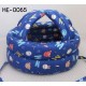 HE0065 หมวกกันน็อคเด็ก หมวกกันกระแทกเด็ก สีน้ำเงินลายตัวอักษรและสัตว์ต่างๆ (45-60cm)