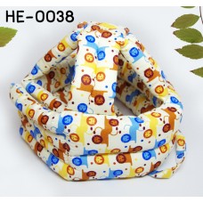 HE0038 หมวกกันน็อคเด็ก หมวกกันกระแทกเด็ก โทนสีครีมลายสิงโต (40-53cm)