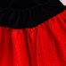 GI0803 เดรสเด็กผู้หญิง หูมินนี่เมาส์ปิดบ่าสีดำ ติดโบว์ใหญ่ลายจุดสีแดง 