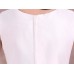GI1354 ชุดราตรีเด็กผู้หญิง แขนกุด แต่งคริสตัลรอบคอ กระโปรงพองๆ สีขาวออฟไวท์ (Off-white) (2ชิ้น) 