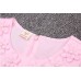 GI1291D ชุดราตรีเด็กผู้หญิง เด็กโตใส่ออกงาน แขนกุด แต่งดอกไม้ ขอบย้วย สีชมพู 