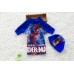SW0175 ชุดว่ายน้ำเด็กผู้ชาย แบบเสื้อแขนสั้น กางเกงขาสามส่วน พร้อมหมวก ลายสไปเดอร์แมน (3ชิ้น) S.100