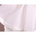 GI1354 ชุดราตรีเด็กผู้หญิง แขนกุด แต่งคริสตัลรอบคอ กระโปรงพองๆ สีขาวออฟไวท์ (Off-white) (2ชิ้น) 