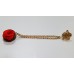 IT0272 เข็มกลัดติดปกเสื้อสูทเด็ก มีมงกุฎสีทองและดอกกุหลาบสีแดง 