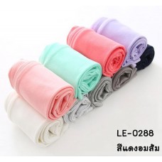 LE0288 เล็คกิ้งเด็กผู้หญิงขายาว สีเรียบๆ สีแดงอมส้ม